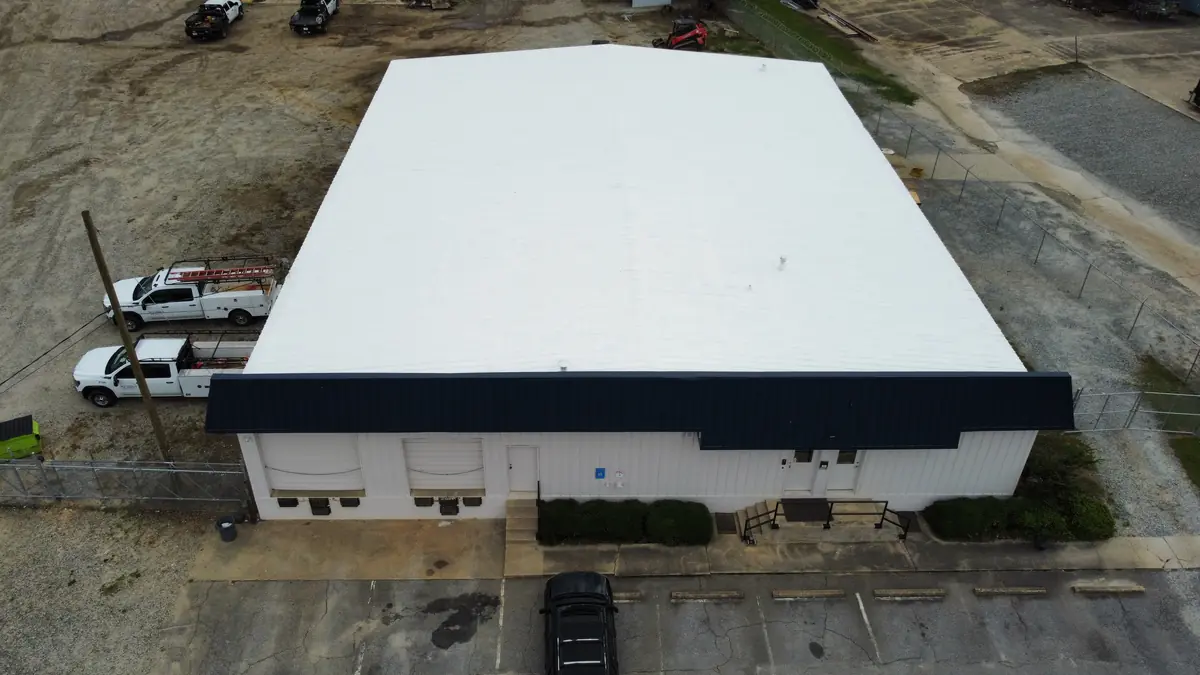 Baseline Coatings trucks on commercial job site